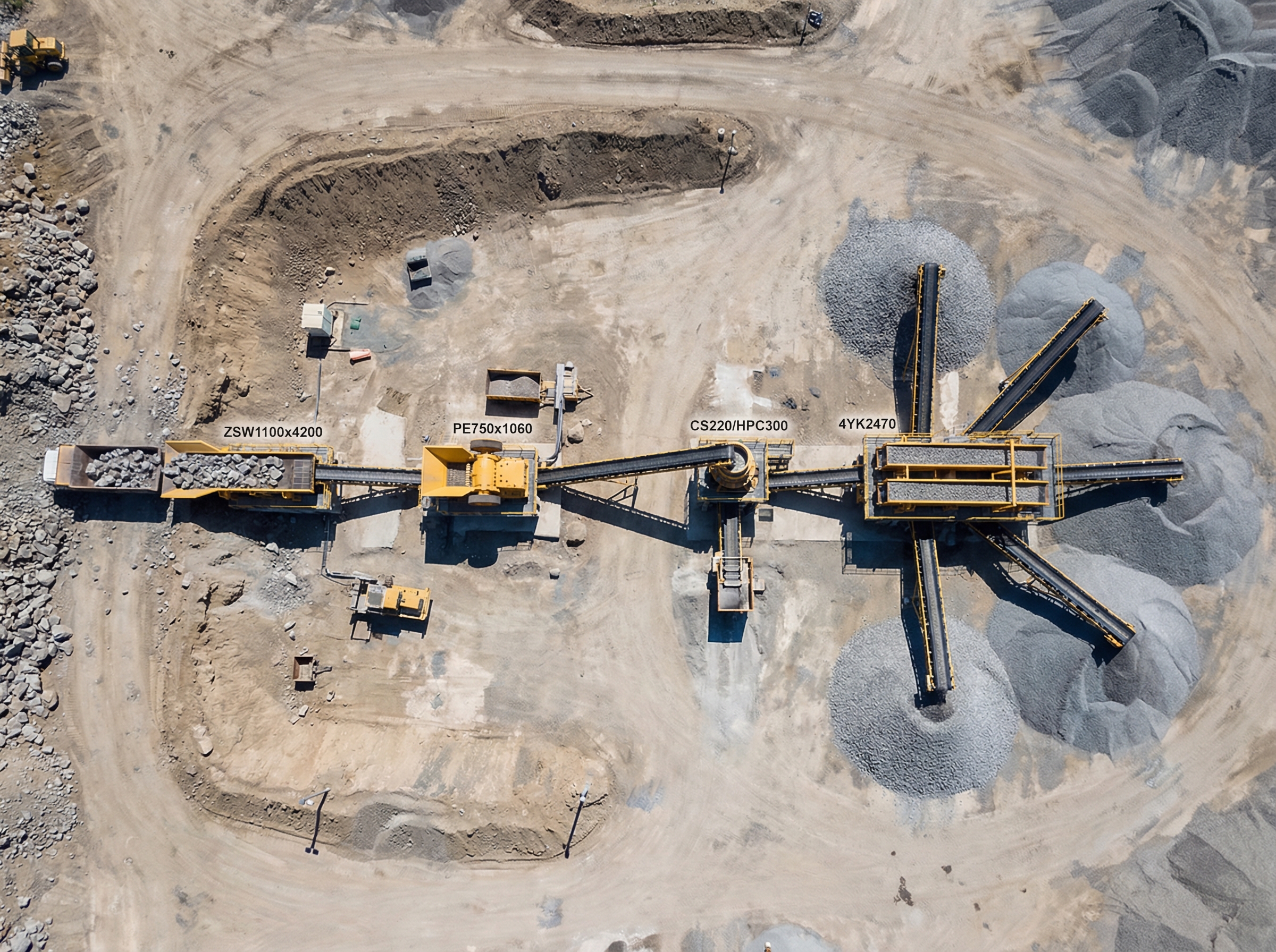 180-220 tph Stone Crusher Plant